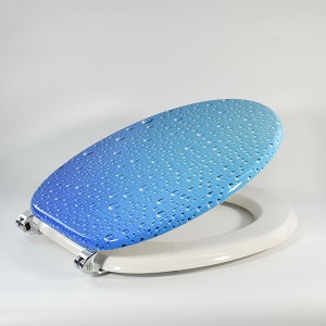 MDF Toilet Seat - Blue Bubble