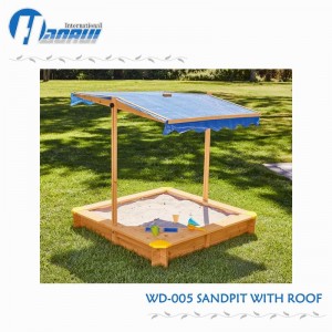 Sandbox with roof DIY sand pit with roof outdoor wooden toy Sandbox with umbrella UV preventing sandbox