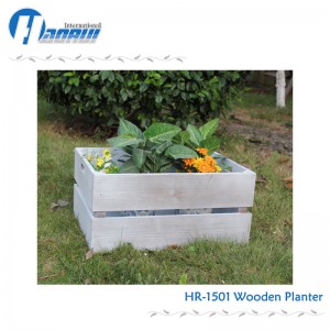 Outdoor garden wood planter