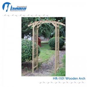 Wood trellis arch for garden